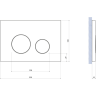 Кнопка CERSANIT TWINS для LINK PRO/VECTOR/LINK/HI-TEC пластик черный матовый 63525