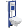 Комплект CERSANIT ITY CO DPL EO slim инсталляция AQUA 40 SMART M кнопка ESTETICA пластик белый с рамкой хром 69313