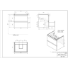 Тумба под раковину подвесная CERSANIT MODUO 60 для COMO 60 темно-серый 69346