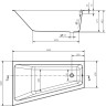 Ванна CERSANIT асимметричная CREA 160x100 правая белый P-WA-CREA*160-RNL